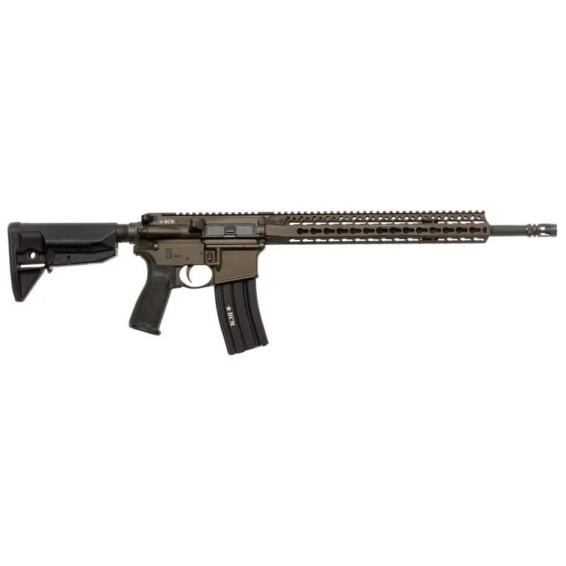 BCM 750790BRZ RECCE-16 KMR-A 223 Rem,5.56x45mm NATO 16" 30+1 Bronze Cerakote, Black Manganese Phosphate, 6 Position Stock Black Bravo Mod 3 Grip