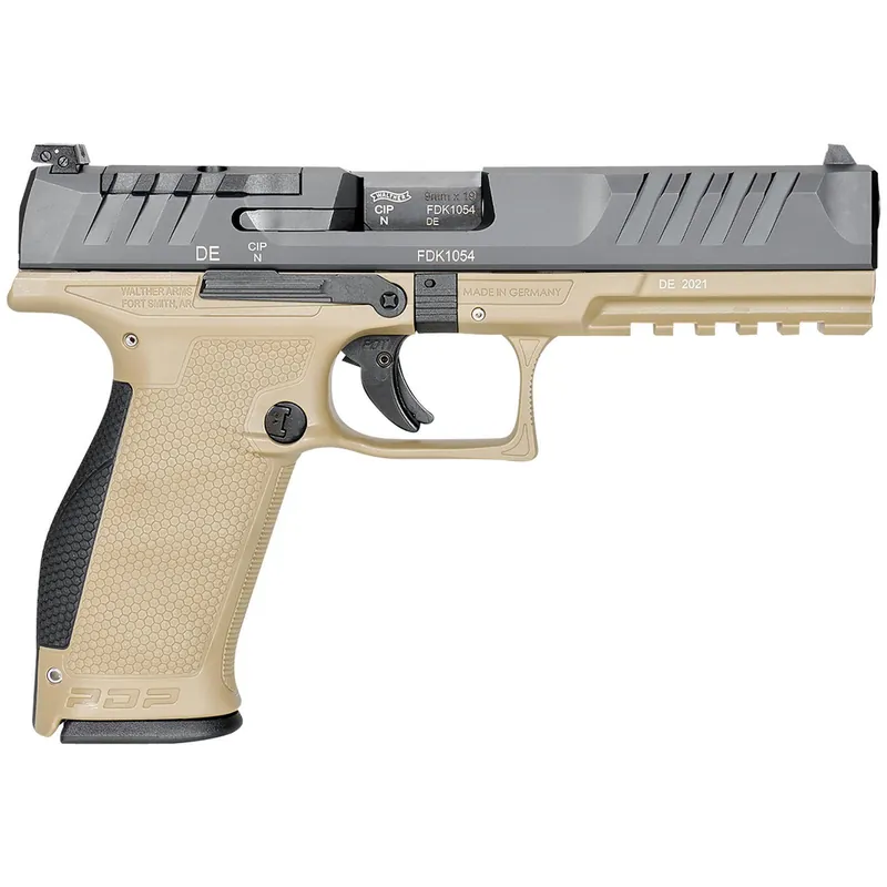Walther Arms 2858410 PDP Optic Ready 9mm Luger 5" 18+1 Black Steel Slide Performance Duty Textured Polymer Grip (Full Size)