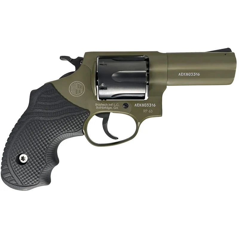 Rossi 2-RP631F-LOK RP63 Small Frame 357 Mag/38 Special +P 6rd 3" Sniper Green Cerakote Stainless Steel Barrel, Satin Stainless Cylinder, Sniper Green Cerakote Stainless Steel Frame, Black LOK Grip
