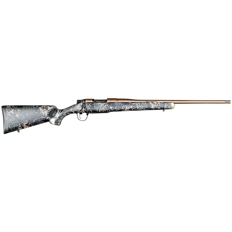 Christensen Arms 8010119100 Mesa FFT 7mm PRC 3+1 22" Threaded Barrel, Burnt Bronze Cerakote, Green with Black/Tan Webbing Stock