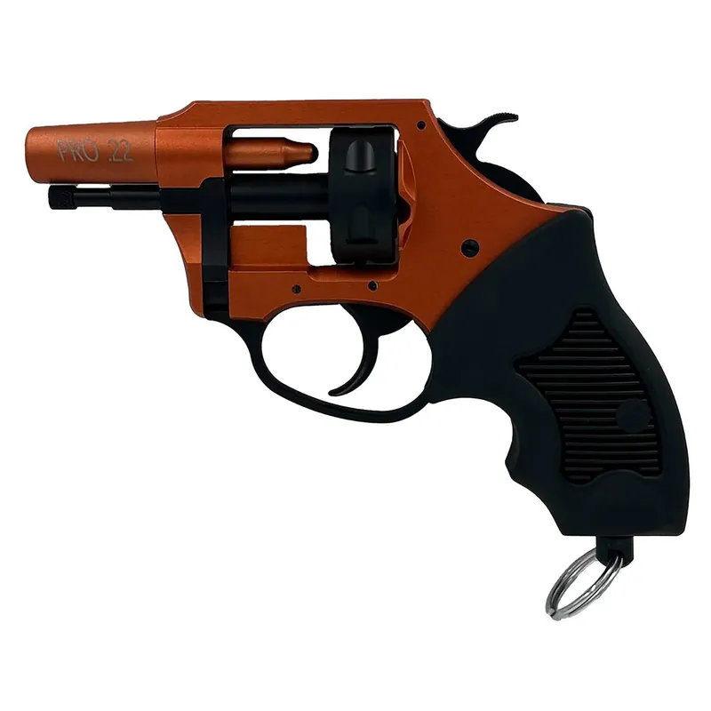 Charter Arms 82090 Pro 209 209 Primers, 6rd Orange Cerakote Aluminum Frame, Black Rubber Grips
