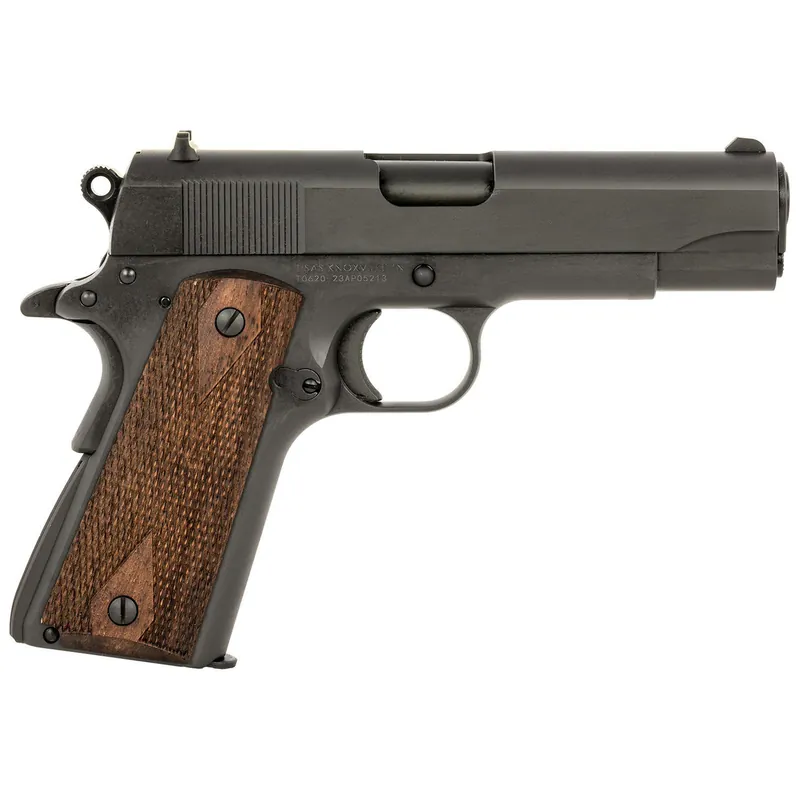 Tisas 10100114 1911 A1 Tank Commander 45 ACP 7+1 4.25" Black Steel Barrel, Manganese Phosphate Coated Serrated Carbon Steel Slide & Frame w/Beavertail, Turkish Walnut Grip
