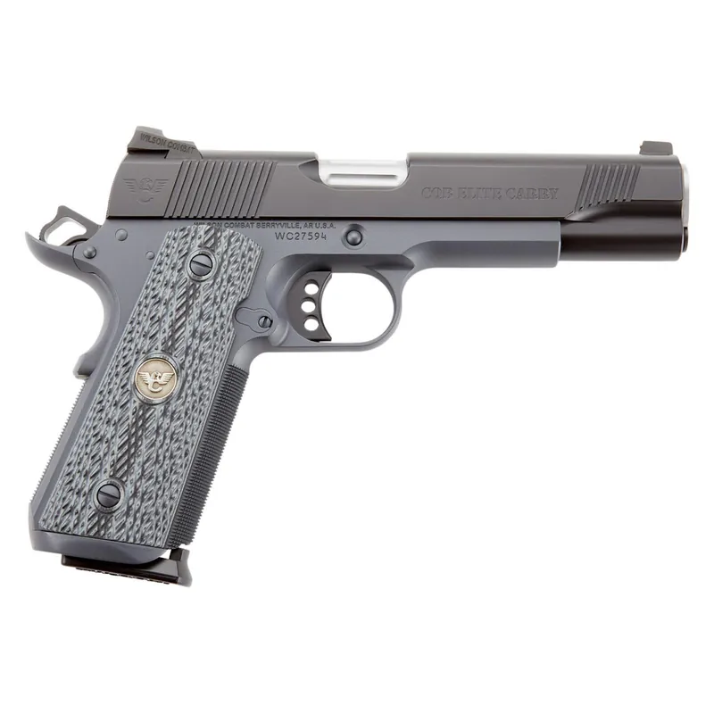 Wilson Combat CQBECFS9 1911 CQB Elite Carry Exclusive Configuration 9mm Luger 10+1, 5" Match Grade Barrel, Black Serrated Carbon Steel Slide, Gray Carbon Steel Frame w/Beavertail