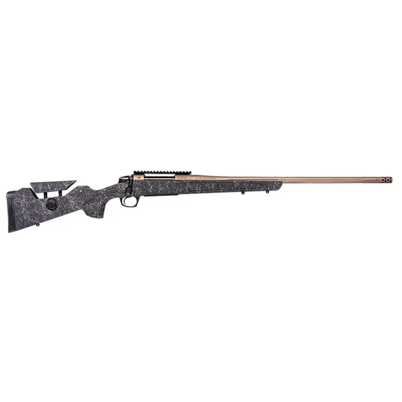 CVA CR3967F Cascade Long Range Hunter Full Size 300 PRC 26" Smoked Bronze Cerakote Steel Threaded Barrel, Black w/Smoked Bronze Web Synthetic Stock