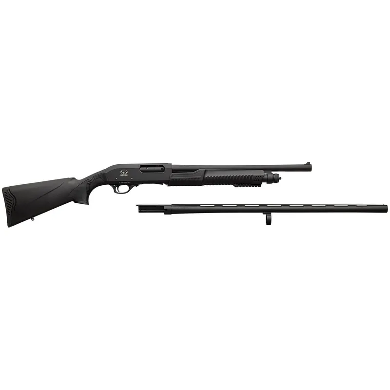 Chiappa Firearms 930374 301 Field/Tactical Full Size 12 Gauge Pump 3" 5+1 18.50/28" Black Steel Vent Rib Barrel, Black Aluminum Receiver, Black Synthetic Stock