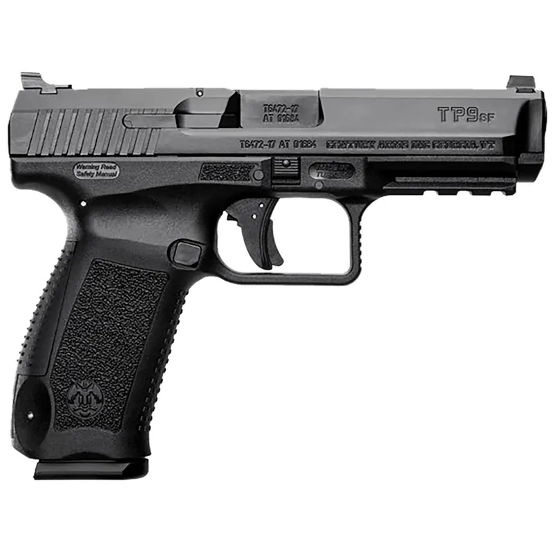 Canik HG4865N TP9 SF Full Size 9mm Luger 18+1 4.46" Black Nitride Match Grade Barrel, Black Cerakote Serrated Steel Slide & Polymer Frame w/Picatinny Rail, Black Interchangeable Backstrap Grip