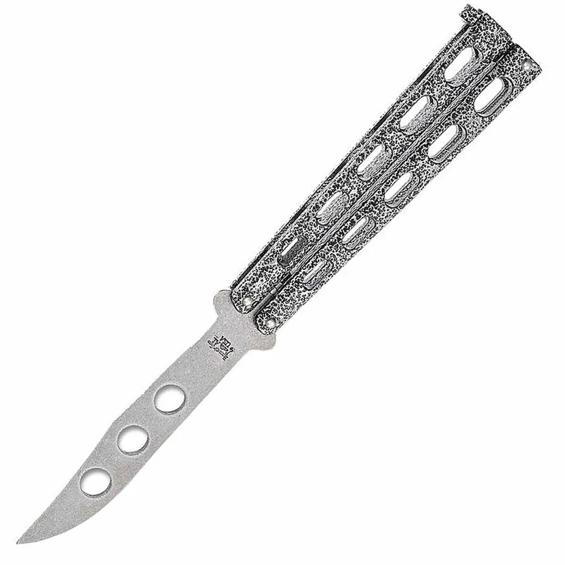 Bear & Son 5 Silver Vein Butterfly Trainer Dull Edge Blade Knife