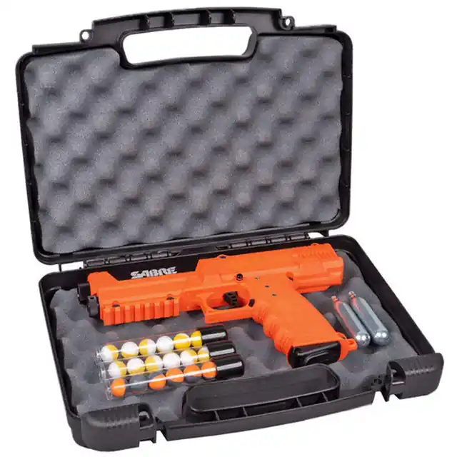 Sabre SL7 Pepper Projectile Launcher 7 Projectile Capacity 12 gram C02 Propellant, Orange