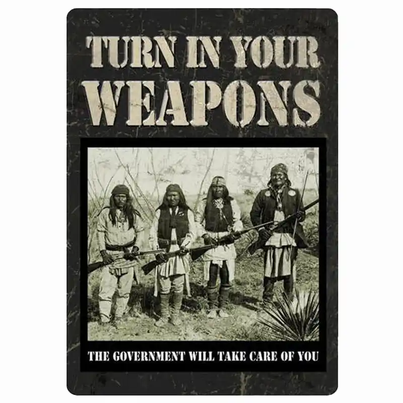 River‘s Edge Products Turn In Your Weapons Sign Metal 12"x17‘ 1589