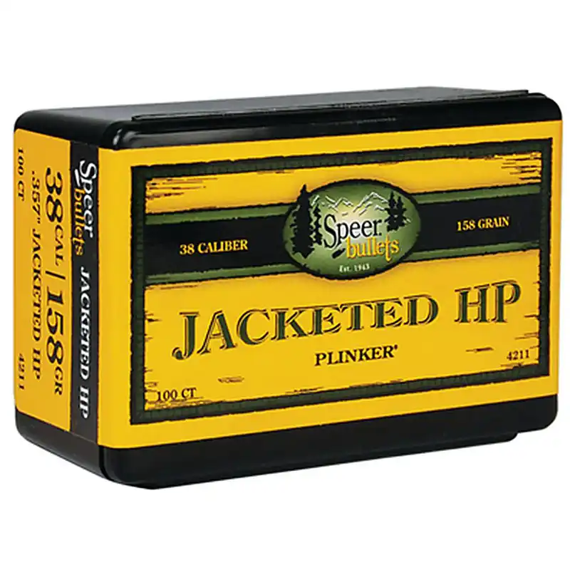 Speer Plinker Handgun Uni-Cor Bullets .357 Diameter 158 Grain Total Metal, 4207