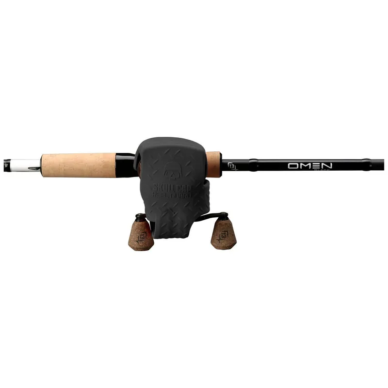 13 FISHING SKULL CAP LOW-P CAST REEL COVER RH/LH, BLACK