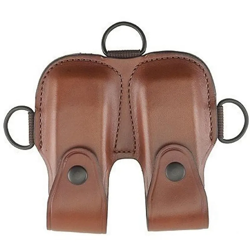 Bianchi 17166 X16A Plain Tan Leather Double Magazine Pouch