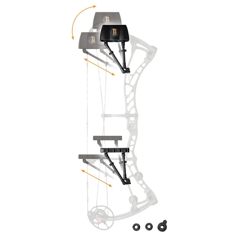 Tight Spot Quiver Premium 2-Piece Fully Adjustable Quiver 5 Arrow Black Right Hand TS2P5BLK-R