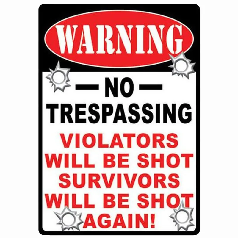 River‘s Edge Products "No Trespassing" Sign Steel Large 12 x 17 Inches 1525