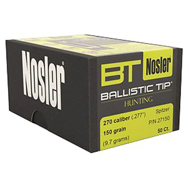 NOSLER 27150 270CAL 150GR BALLISTIC TIP 50 CT.