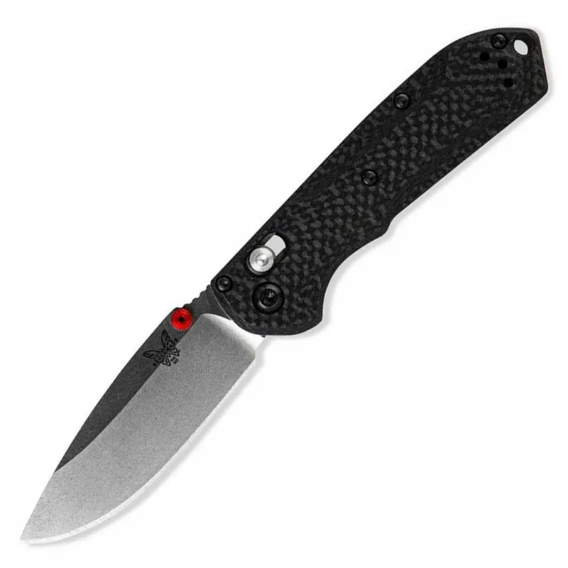 Benchmade 565-1 Mini Freek Folding 3" Drop Point CPM-S90V Polished Stainless Blade Carbon Fiber Handle