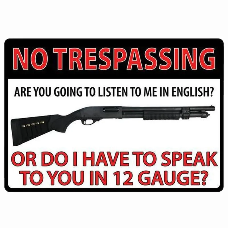River‘s Edge Products No Trespassing Sign Tin 12 Inches by 17 Inches 1497