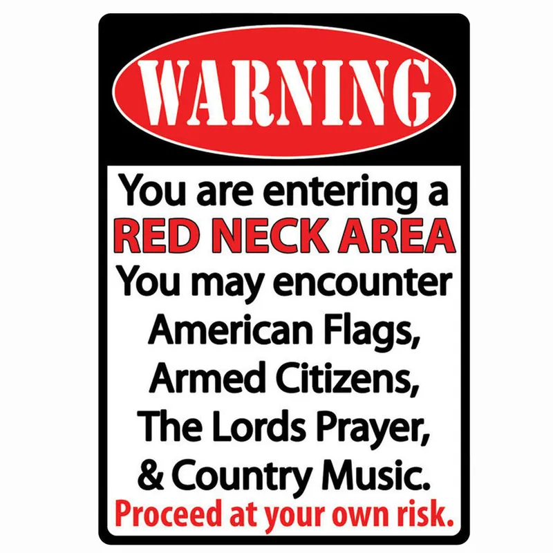 River‘s Edge Products "Redneck Zone" Tin Sign, 12"x17", 1518