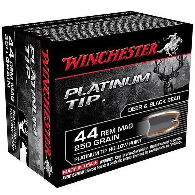 Winchester S44PTHP .44 Mag 250GR Platinum Tip HP 20 Rounds