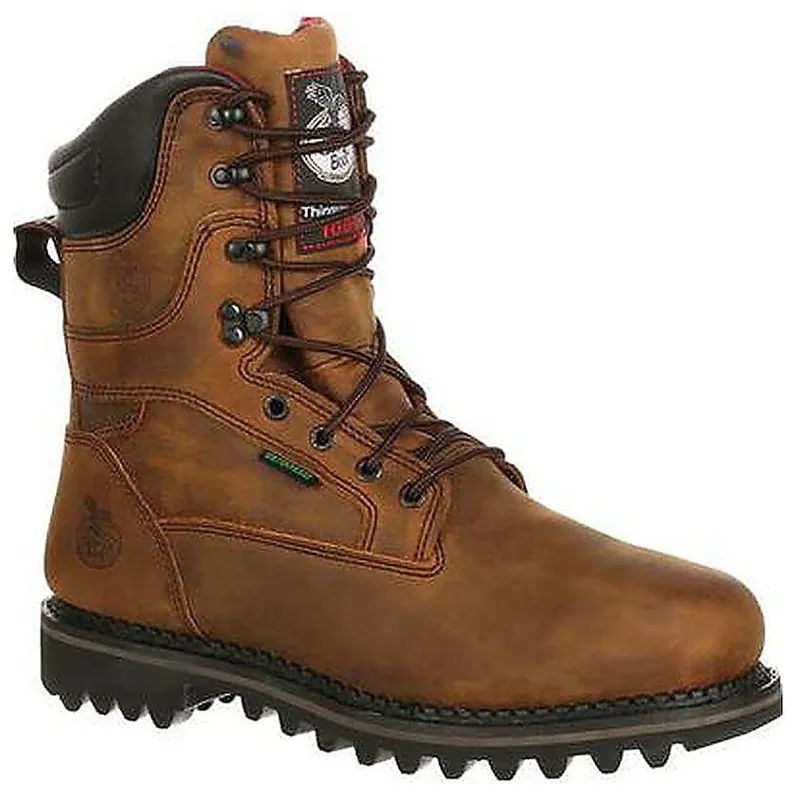 Georgia Boots Men‘s 9" Brown G8162 Waterproof Insulated Work Boots