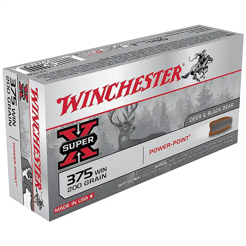 Winchester Super-X X375W Ammunition 375 Winchester 200 Grain Power-Point Box of 20