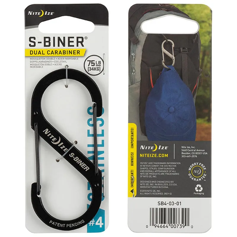 NITE IZE S-Biner Dual Carabiner 4 Black