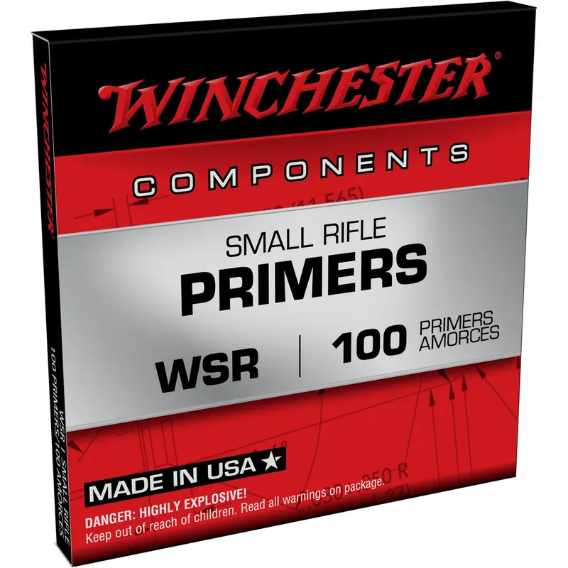 WINCHESTER WSR SMALL RIFLE PRIMERS 100 CT