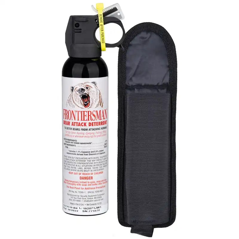 Frontiersman Bear Deterrent Pepper Spray 9.2 oz Aerosol with Belt Holster