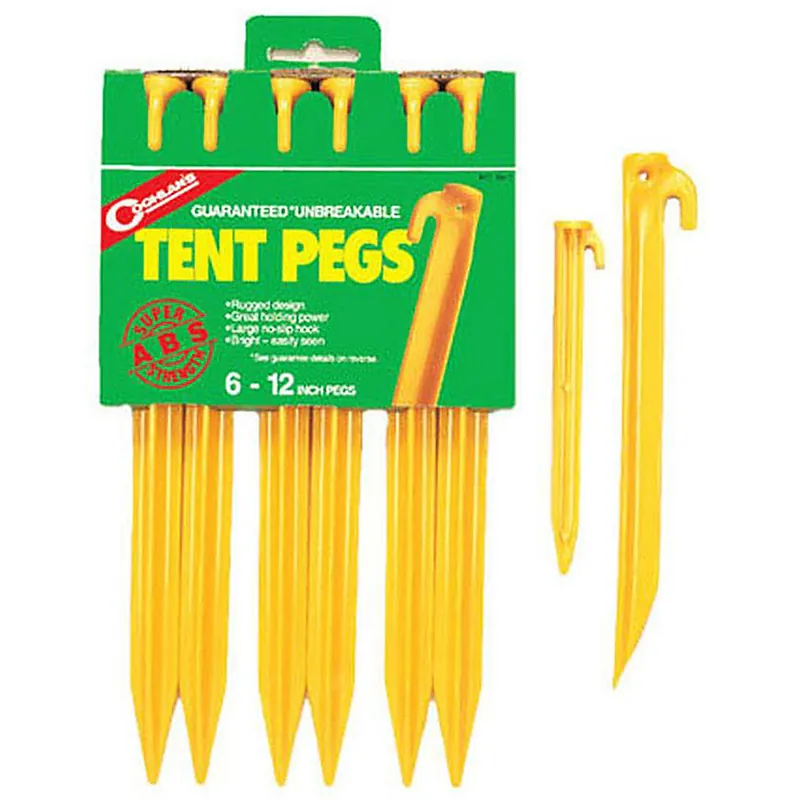 Coghlan‘s Abs Plastic Tent Pegs, 6-Pack