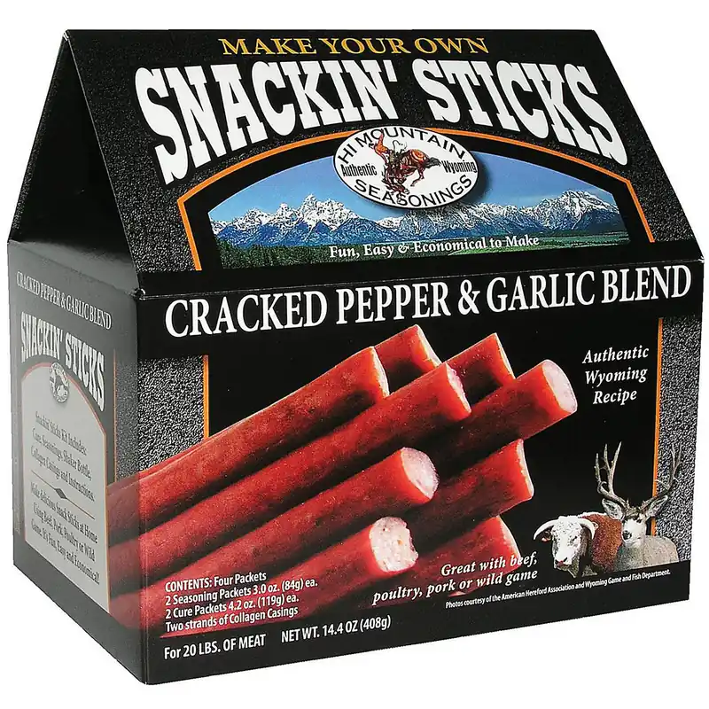 Hi Mountain Cracked Pepper ‘N Garlic Snackin Stick Kit