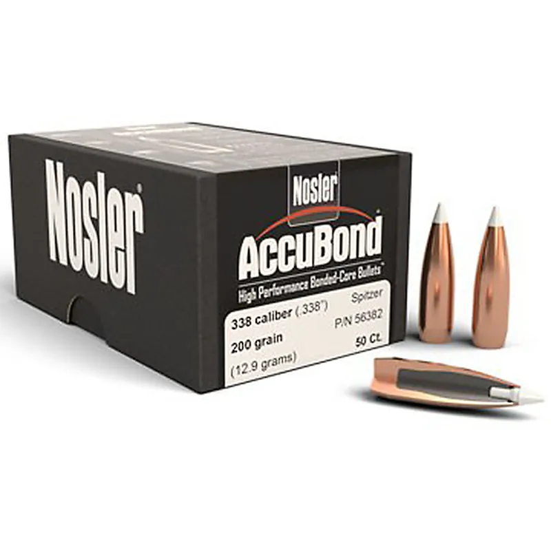 NOSLER 56382 338CAL 200GR ACCUBOND 50 CT.