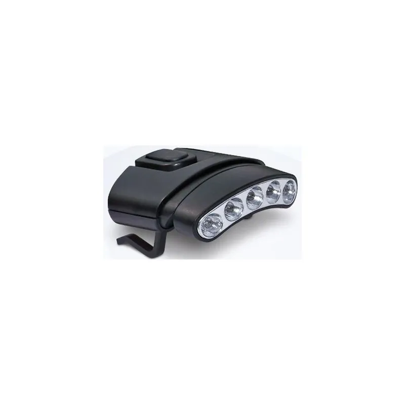 Cyclops Orion Tilt 5 LED Hat Clip Light w/Black Shell, White-Green LED Light Head