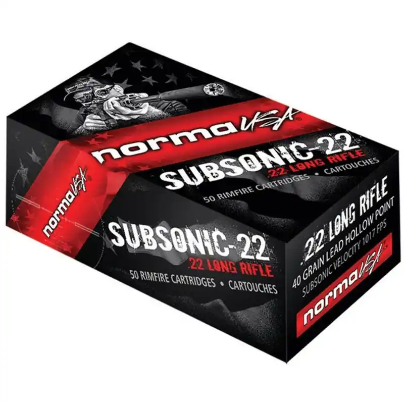 Norma Subsonic 22 LR 2400065 40GR HP High Performance Target 50 Rounds