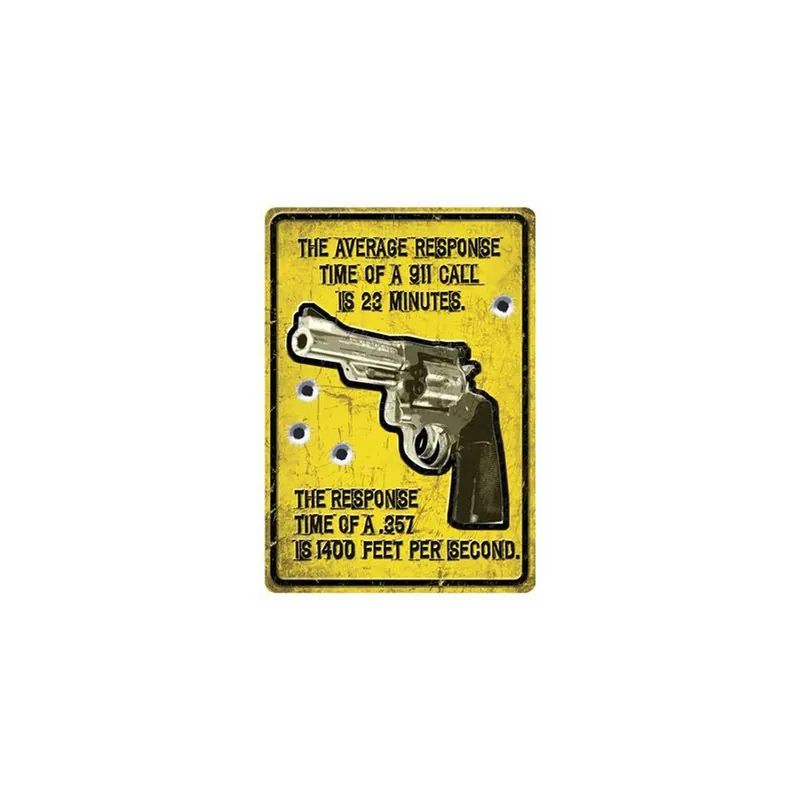 River‘s Edge 12in.x17in. Weatherpoof Rolled Edge Tin Sign, Average Response Time