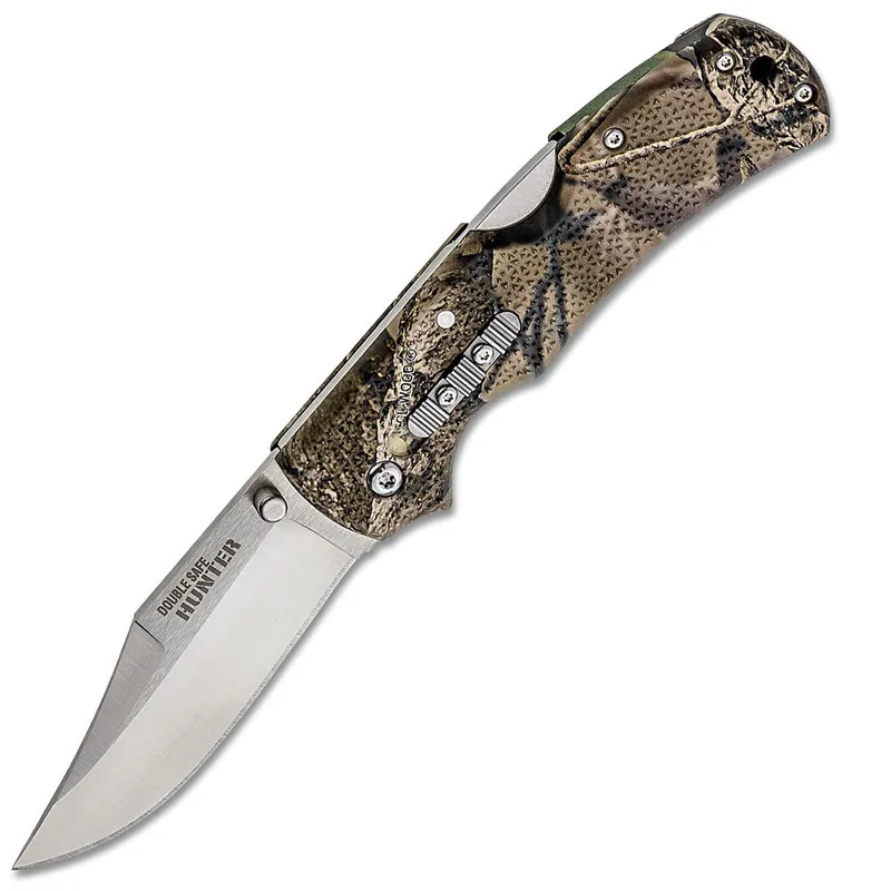 Cold Steel Double Safe Hunter Folding Knife 3.5" Clip Point 8Cr13MoV Stainless Filled Nylon Handle Camo