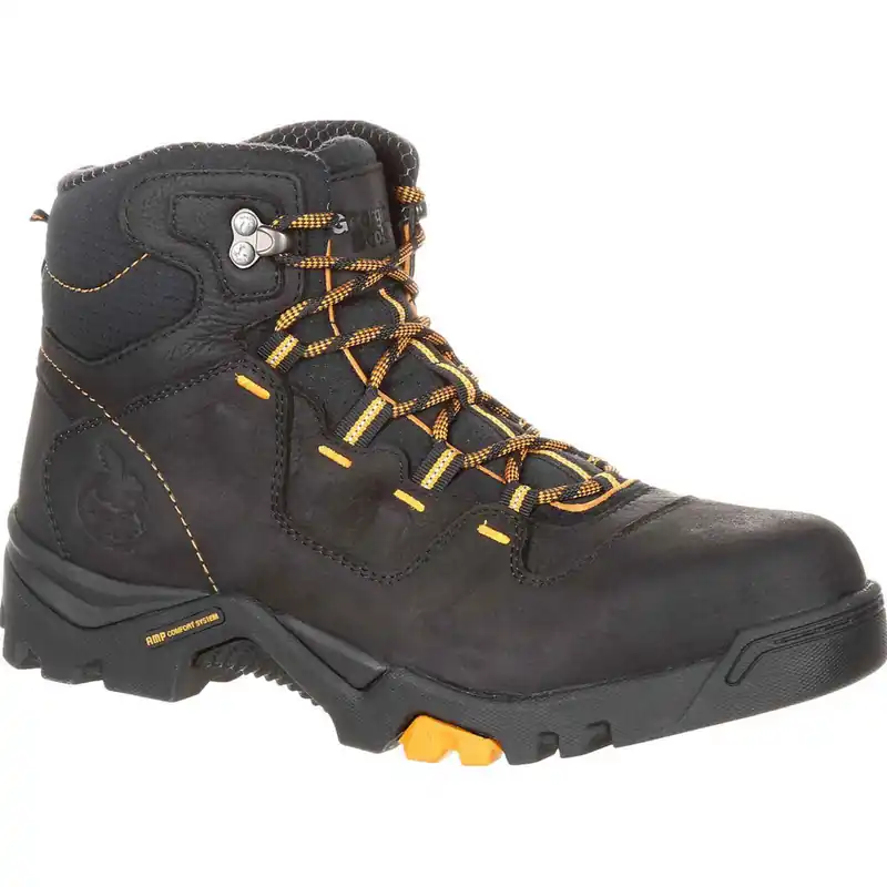Georgia Boot Men‘s Black and Yellow Amplitude Waterproof Work Boots GB00217