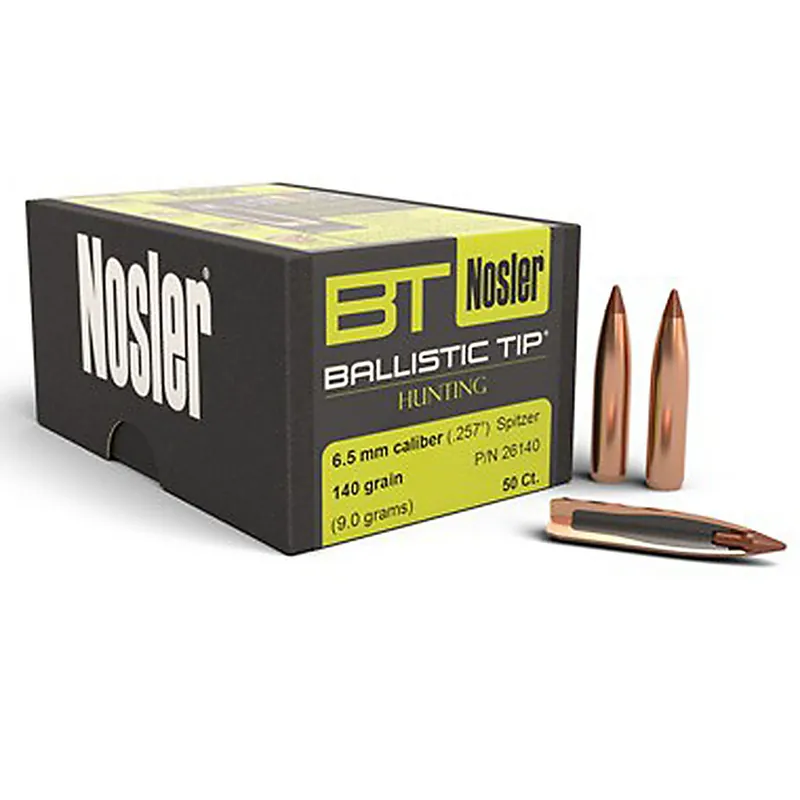 NOSLER 26140 6.5MM 140GR BALLISTIC TIP 50 CT.