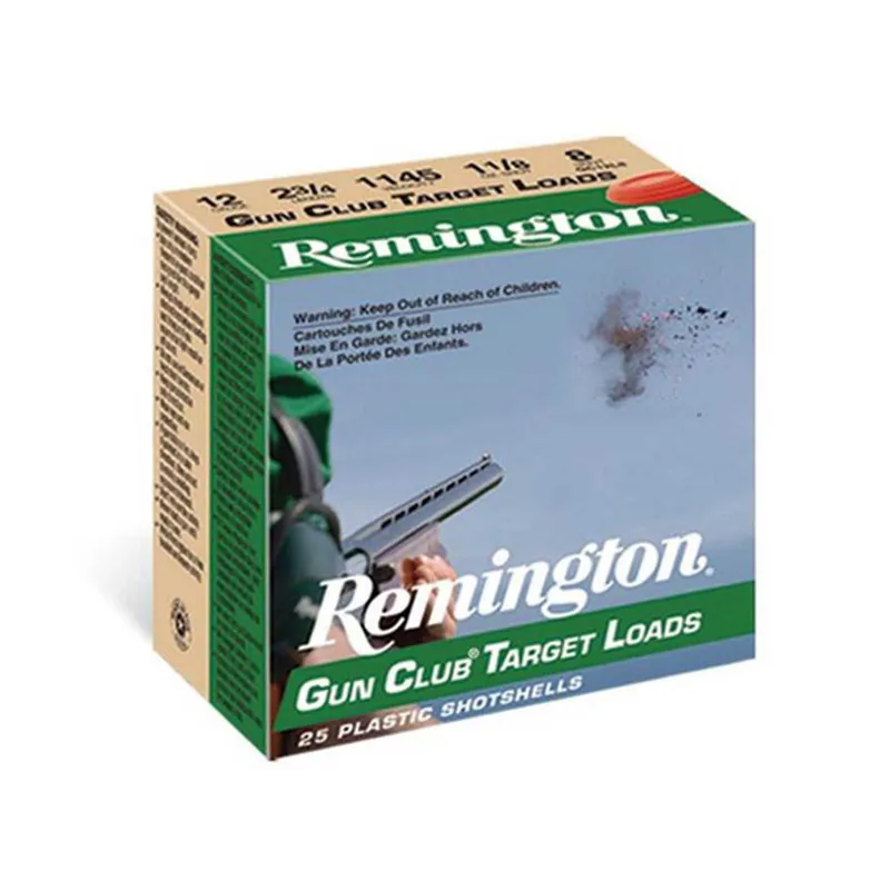 Remington Gun Club Target 12 Gauge 2.75" 7.5 Shotgun Ammo 25 Rounds