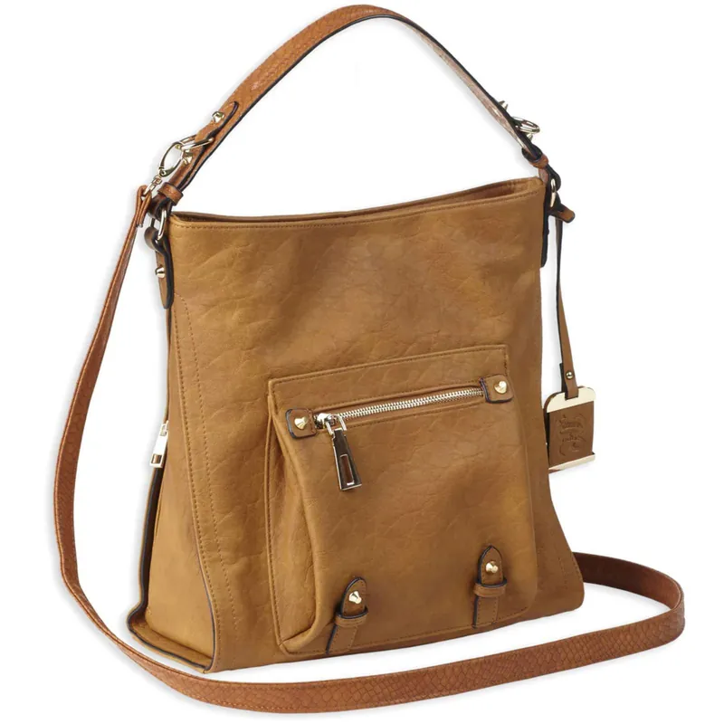 Bulldog Hobo Concealed Carry Purse, Holster Leather 12"x12"4" AMBI BDP-054