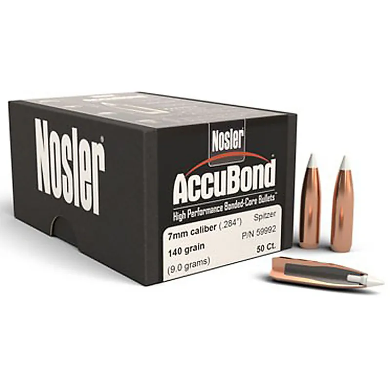 NOSLER 59992 7MM 140GR ACCUBOND 50 CT.