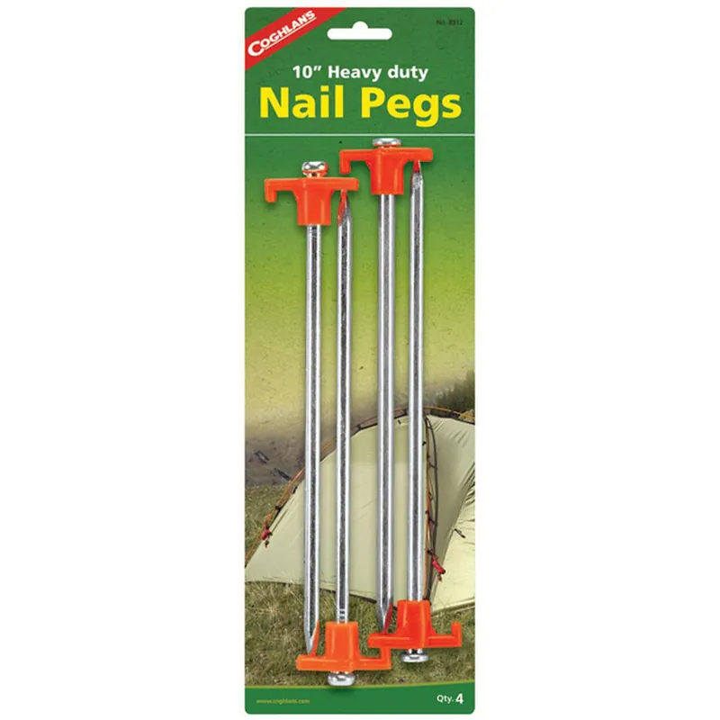 Coghlans 10 Inch Nail Pegs - Pkg Of 4