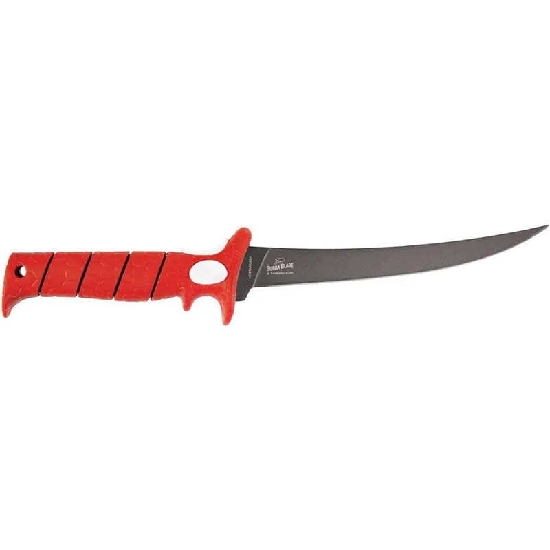 Bubba Tapered Flex Fillet Knife 9" SS Blade Polymer Handle Red/White