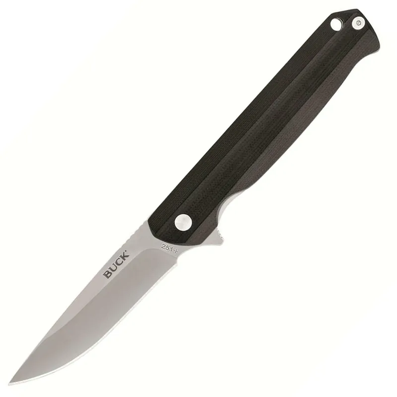 Buck Knifes 251 Langford Folding 3.375" Drop Point 7Cr17MoV Stainless Satin Blade G-10 Handle Black
