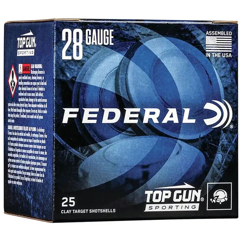 Federal Top Gun Sporting Ammunition 28 Gauge 2-3/4" 3/4 oz 8 Shot Box of 25