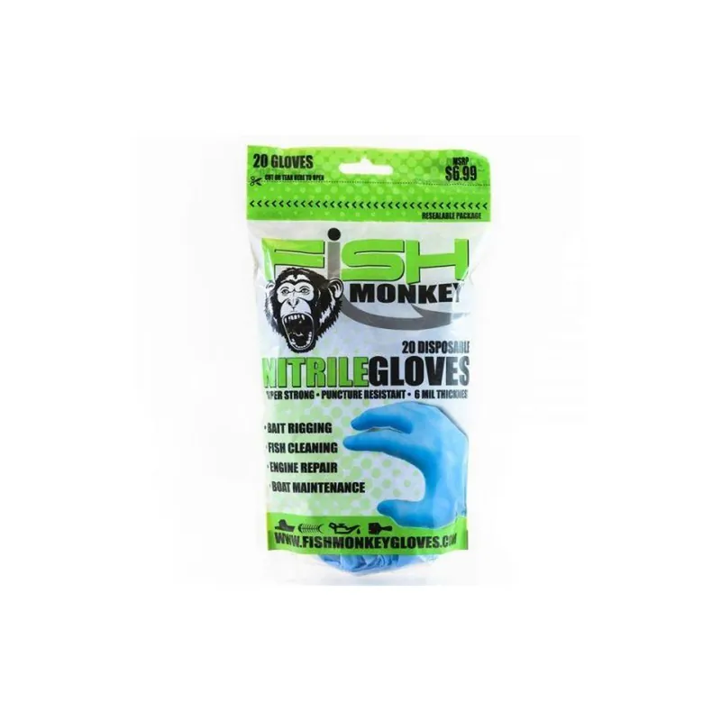 Fish Monkey Disposable Nitrile Gloves