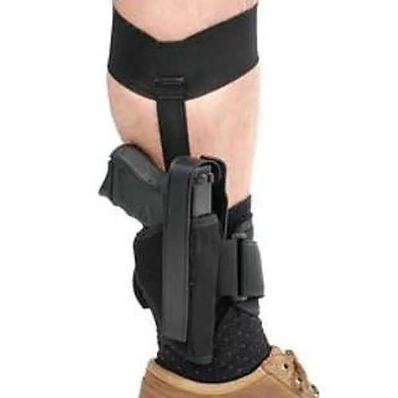 BlackHawk 40AH01BK-R Ankle Holster Med Semi-Automatic 3"-4" Barrel Nylon RH