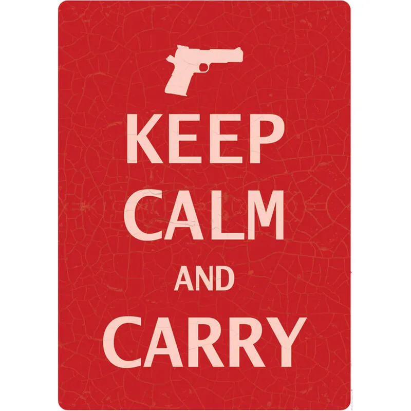 River‘s Edge "Keep Calm and Carry" Tin Sign 12"x 17" 1599