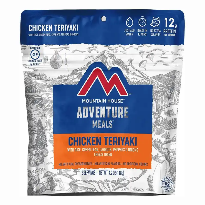 Mountain House Chicken Teriyaki with Rice Gluten Free Freeze Dried Food 2 Serving