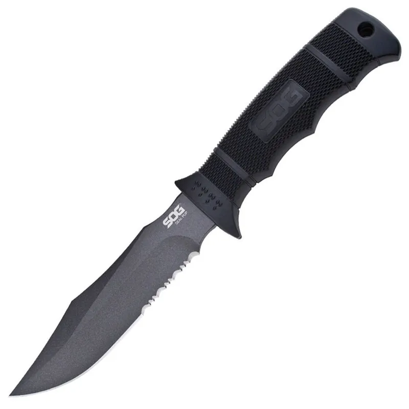 SOG M37N-CP SEAL Pup Fixed Knife 4.75" Combo Edge Blade