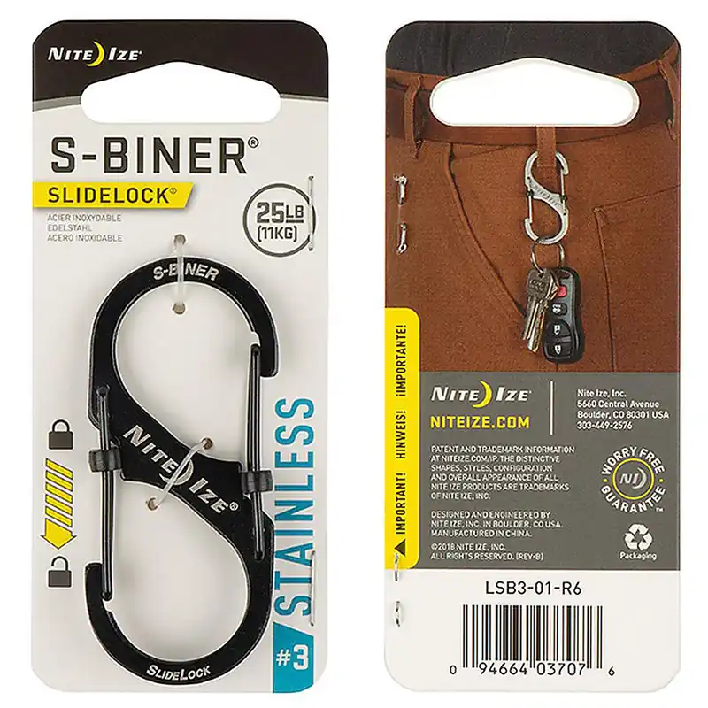 NITE IZE S-Biner Slidelock 3 Black